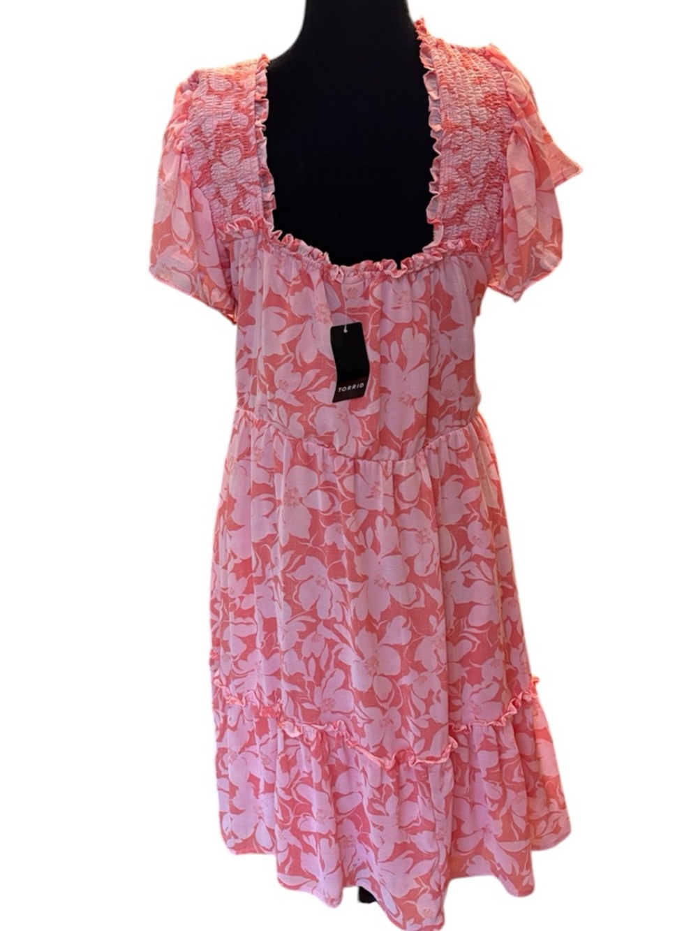Torrid Mini Ruffle Chiffon Dress size 3X NWT - Picture 3 of 6